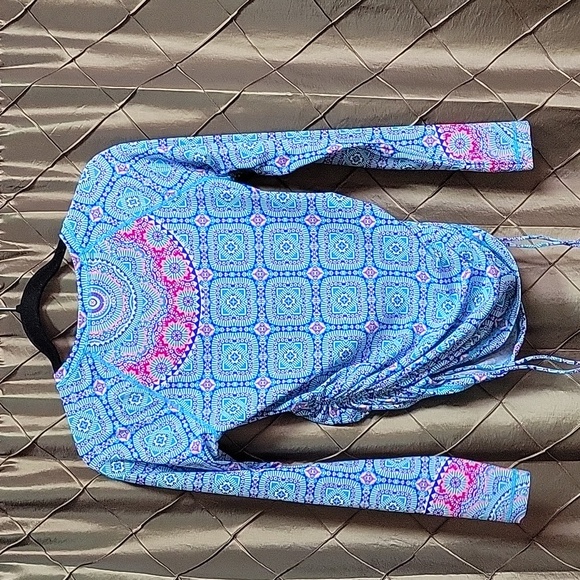 EUC- Athleta ‘Fiji’ Half Zip Ruched Side Rash Guard - Picture 5 of 7